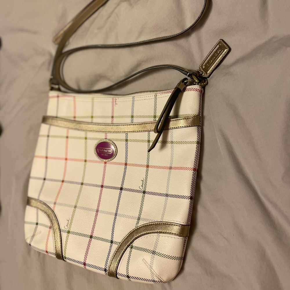 Coach Rowan File Crossbody - Gold leather trim